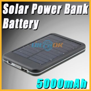 Mobile Solar Power Bank External Battery Charger Connector cable black