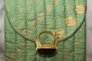 Elizabeth Locke Onyx engraved Scales of Justice Large ring