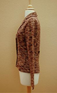 MAGASCHONI Jacket Sweater Brown Tan Cardigan Top Mint 100% Silk Heavy