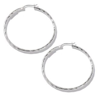 107 6261 sterling silver diamond cut 1 5 8 medium hoop earrings note