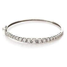 Absolute™ Rope Texture and Pavé Crisscross Bangle Bracelet