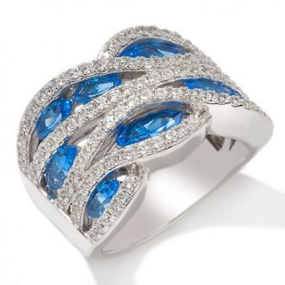 118 682 jean dousset absolute 3 25ct simulated kashmir sapphire band