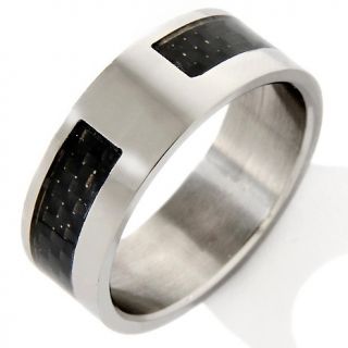 117 676 men s stainless steel carbon fiber 2mm band ring note customer