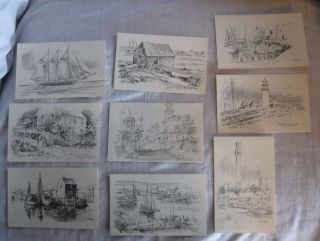 JAS F MURRAY LOT OF 9 Postcards FREE SHIP James Cape Cod MA