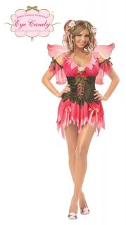 New Sexy Eye Candy Rose Fairy Adult Costume C01016