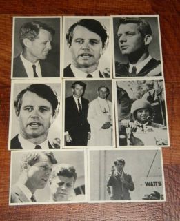 Set of 8 The Story of Robert F Kennedy Trading Cards