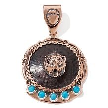  canyon turquoise bear head copper silver pendant $ 99 90 $ 124 90