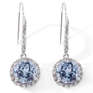 Jewelry Earrings Drop 4.72ct Absolute™ Round Aquamarine Frame