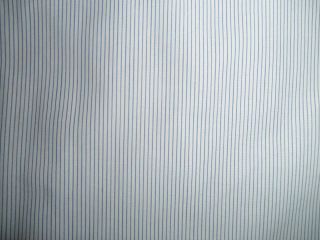 Ermenegildo Zegna Mens Dress Shirt 17 35 White Blue Stripes French