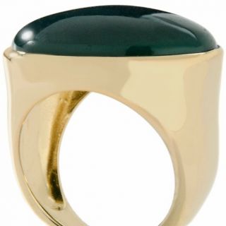 una by R.F.M.A.S. 18K Gold Plated Sterling Silver Onyx East/West