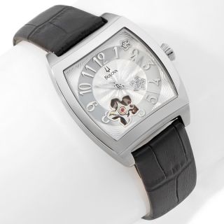 136 437 bulova bulova ladies open flower black and white automatic