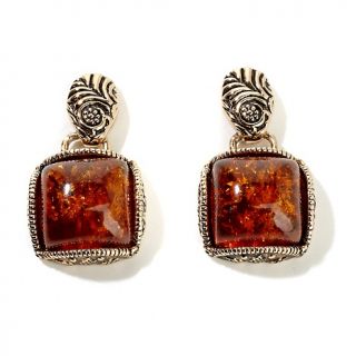 Jewelry Earrings Drop Studio Barse Honey Amber Bronze Earrings