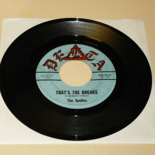 Falls Church VA Garage Band 45rpm Record The Apollos Delta 183 Listen