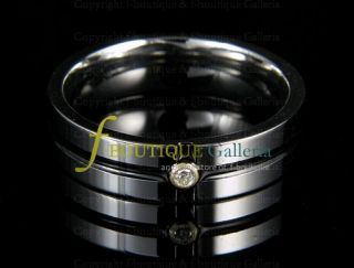 Eros Black Cross Tungsten Carbide CZ Wedding Ring Band