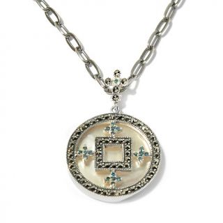 135 634 dallas prince designs mother of pearl blue diamond and