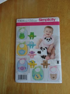 Simplicity 1904 Infant and Toddler New Uncut Sewing Pattern for Bibs