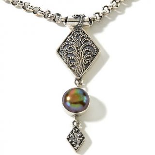 Bali Designs by Robert Manse Cultured Gray Mabe Pearl Sterling Silver