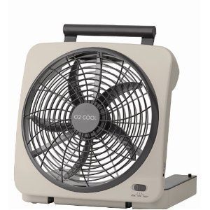 10 Portable Tilting Battery Operated Fan w AC Adapter