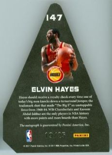 Elvin HAYES rockets 2011 12 panini preferred choice award Red AUTO #d