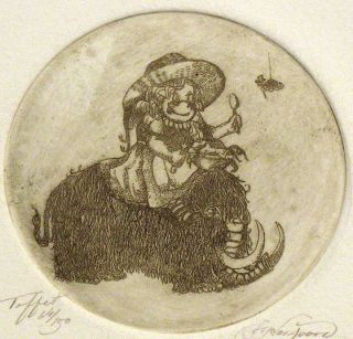   Signed Numbered Artwork Etching Childrens Fairytales Muffet