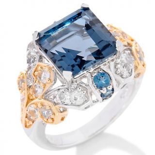 153 388 victoria wieck 6 07ct london blue topaz and white topaz ring