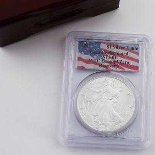 150 593 coin collector 2001 pcgs world trade center $ 1 silver eagle