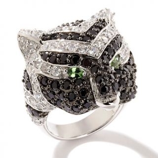 Yours by Loren 4.94ct Black Spinel and White Zircon Sterling Silver