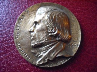  edge relief 10mm france centenaire d eugene delacroix bronze medal in