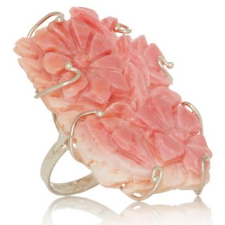 Italy Cameo by M+M Scognamiglio® Handcarved Pink Conch Flower at
