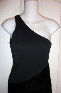 Emanuel Emanuel UNGARO Sleek Black Velvet Knit Gown Dress Sz XS $1000