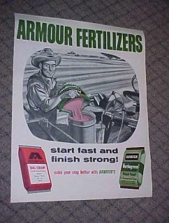  farm fertilizer sign poster vintage 1950 s armour farm fertilizer