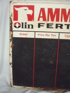 Olin Fertilizers Metal Advertising Farm Sign