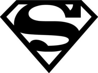 Superman Logo Vinyl Sticker Decal Choose Size and Color