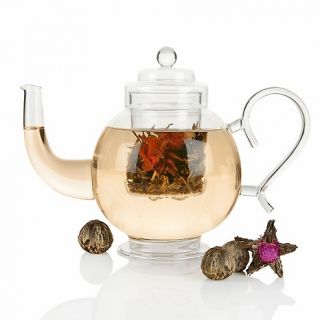 Easy Exotic by Padma Lakshmi Gaia Handblown Teapot with 5 Blooming