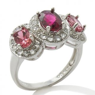 159 288 2 21ct rubellite and gemstone sterling silver ring rating 5 $