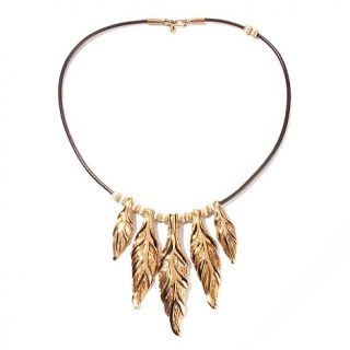 156 025 sally c treasures sally c treasures bronze leaf and leather 18