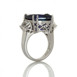Yours by Loren 10ct Blue and White Quartz Sterling Silver Ring