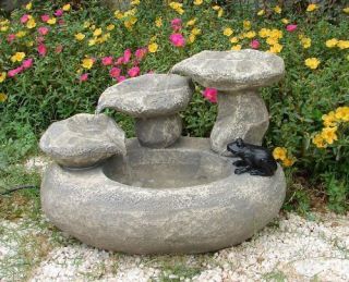 Rock Falls and Frog Outdoor Water Fountain