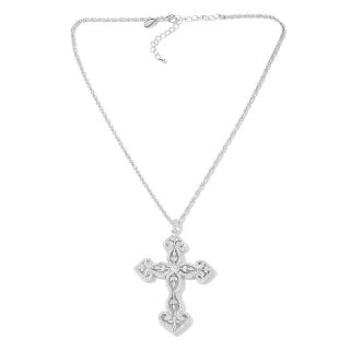 156 463 susan lucci susan lucci 8 48ct clear cz silvertone cross