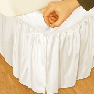 Concierge Collection Adjustable Silky Bedskirt   King at