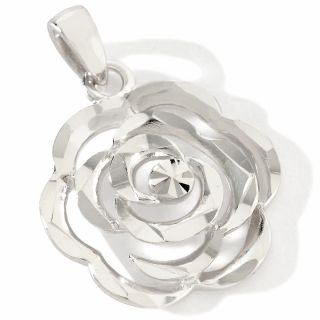 162 694 michael anthony jewelry diamond cut sterling silver rose