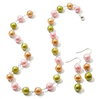 162 525 cultured freshwater pearl sterling silver earrings and