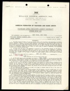 Ethel Merman Vintage 1965 Original Signed William Morris REPRESENT