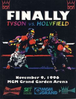 Mike Tyson Evander Holyfield on Site Boxing Program November 9 1996