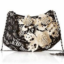mary frances mini lace and rosette crossbody bag $ 99 90