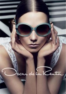 New Oscar de La Renta 13 53 18 135 Brown Semi Rim Eyeglass Glasses