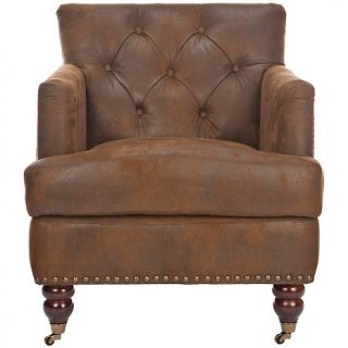 House Beautiful Marketplace Safavieh Colin Tufted Club Chair   Brown