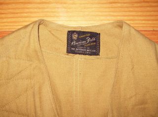 Old Vintage 1940s Hettrick American Field Bird Duck Hunting Vest