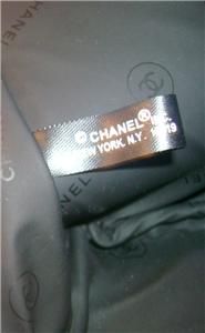 Chanel Beaute Faux Black Patent Leather Make Up/Cosmetic Bag