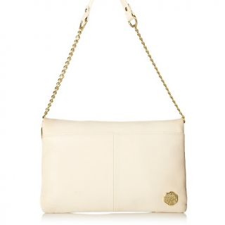 Vince Camuto Jasmin Leather Foldover Clutch with Chain Strap